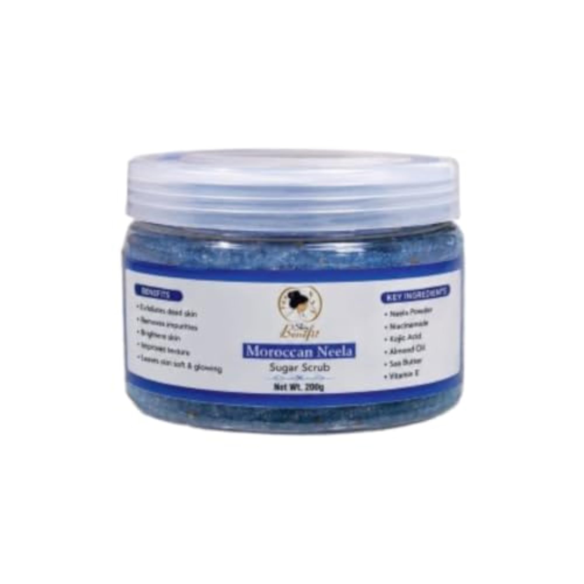 SKIN BENIFIT Moroccan Neela Sugar Scrub 200g, Exfoliating Body Care